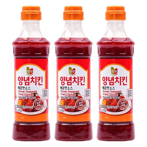 첫맛 양념치킨 매운맛소스, 440g, 3개
