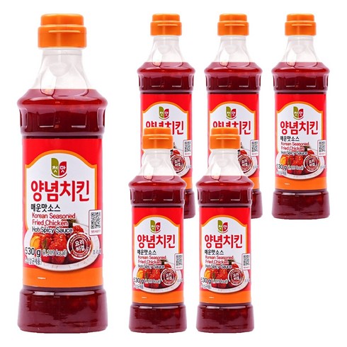첫맛 양념치킨 매운맛소스, 440g, 6개