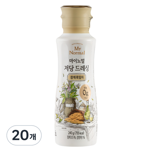 마이노멀 저당 드레싱 참깨흑임자, 240g, 20개