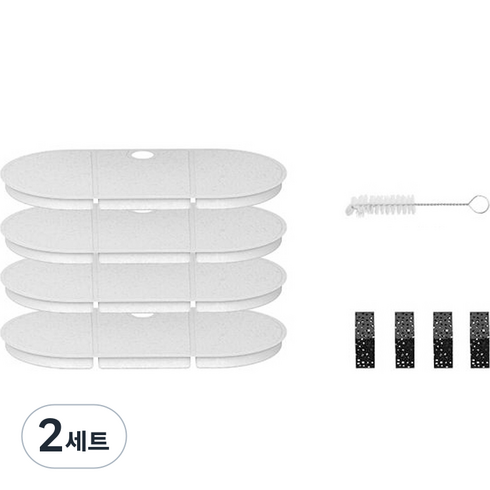 헤이홈 반려동물 깨끗하게 펫 정수기 5중 필터 4p + 카본 필터 4p + 브러쉬, 2세트
