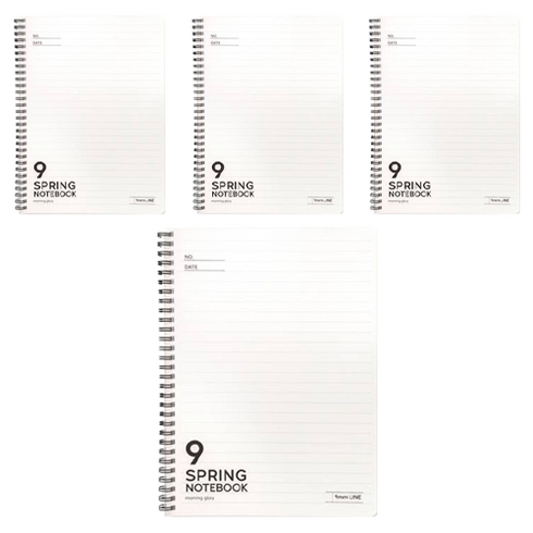 모닝글로리 PP 스프링 칠팔구노트 9mm 라인 16절/좌철, 랜덤발송, 4개