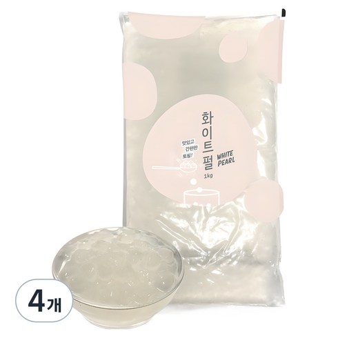 네이쳐티 화이트 타피오카 펄, 1kg, 1개입, 4개