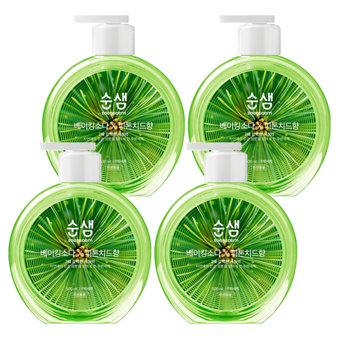 순샘 베이킹소다 피톤치드향 주방세제, 500ml, 4개