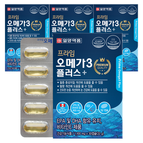 일양약품 프라임 오메가3 플러스 33g, 30정, 4개