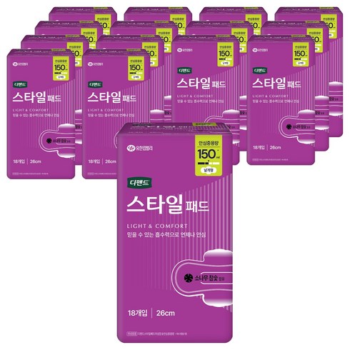 디펜드 여성용 스타일 패드 와이드, 18개입, 15개