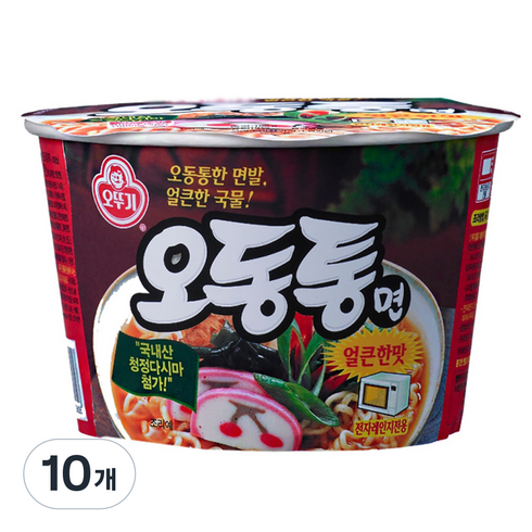 오뚜기 오동통면 용기 100g, 10개