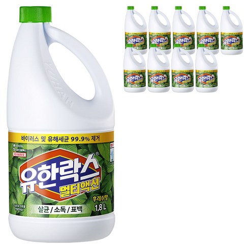 유한락스 멀티액션 후레쉬, 1.8L, 10개