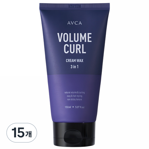 아브카 3 in 1 볼륨 앤 컬크림 왁스, 150ml, 15개