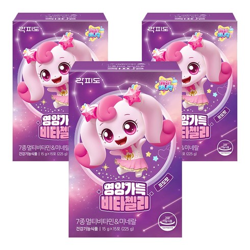 락피도 영양가득 비타젤리 15p, 225g, 3개