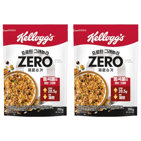 켈로그 프로틴 그래놀라 제로슈거, 350g, 2개