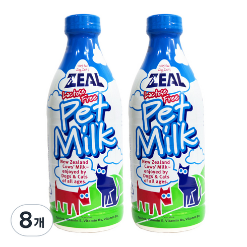 질 뉴질랜드 강아지 펫밀크, 우유맛, 1L, 8개