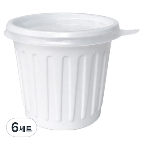 블룸엣홈 PS 반찬 소스용기 화이트 50p + 뚜껑 50p 세트 75mm 대, 6세트