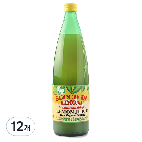 유로푸드 유기농 레몬주스, 1L, 12개