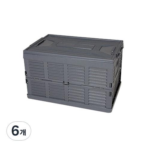 마켓비 콘티노 폴딩박스 68L, 다크그레이, 6개