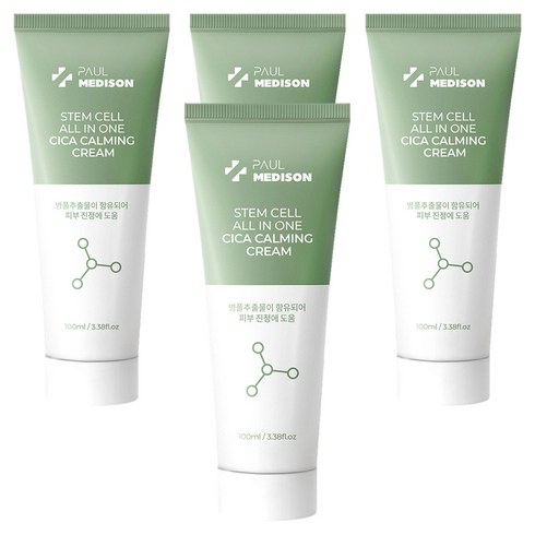 폴메디슨 줄기세포 올인원 시카 진정 크림, 100ml, 4개