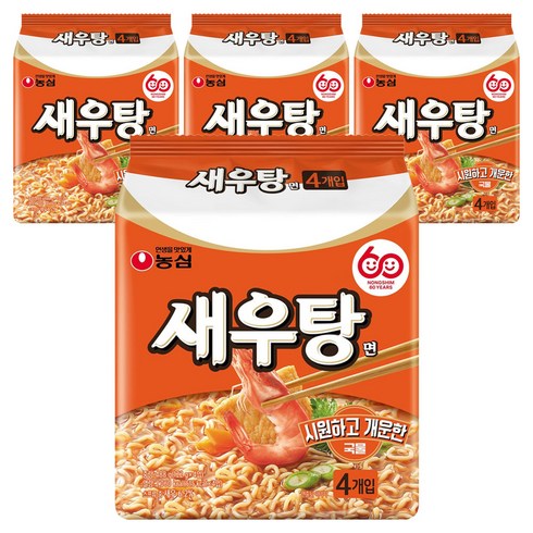 새우탕 새우탕면 122g, 16개