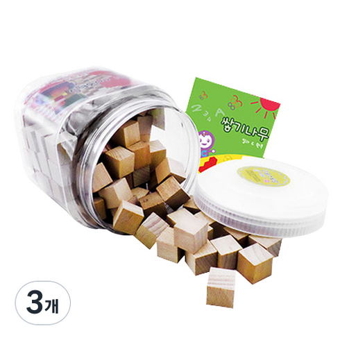 가베가족 2cm 쌓기나무 100p + 케이스 + 미니북, 원목, 3개