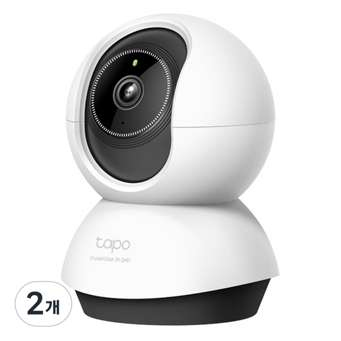 타포 400만화소 QHD 원격회전 홈 카메라 실내용, TC72, 2개