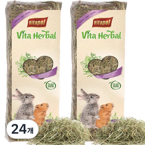 비타폴 건초 소동물 간식 티모시 건초 ZVP-1047, 500g, 24개