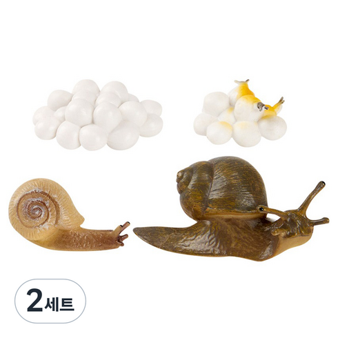 캐스비 네이처 성장과정 피규어 달팽이 세트, 2세트