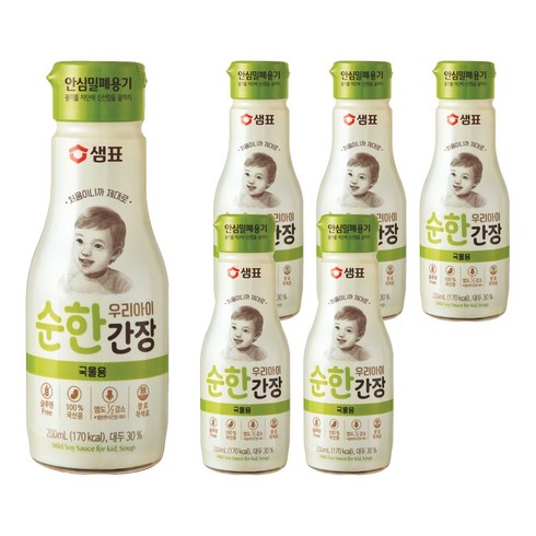 샘표 우리 아이 순한 간장 국물용, 6개, 200ml