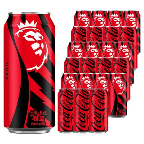 코카콜라 제로 프리미어리그 스페셜 패키지, 24개, 490ml