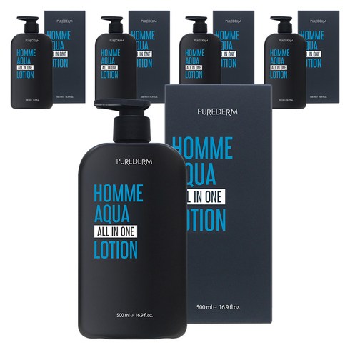 퓨어덤 옴므 아쿠아 올인원 로션, 500ml, 5개