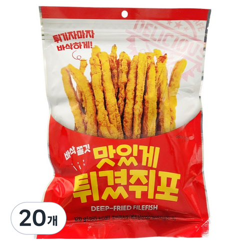 더먹다 맛있게 튀겼쥐포, 120g, 20개