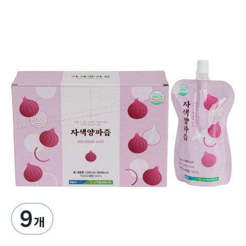 나주배 원예농협 황토밭에서 자란 자색양파즙 10p, 9개, 1.2L