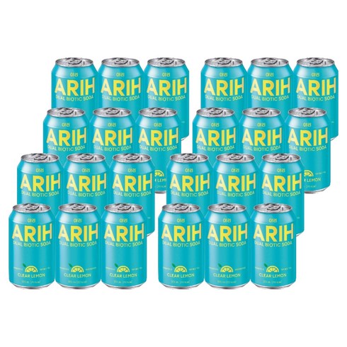 아리 듀얼바이오틱소다 클리어 레몬, 24개, 355ml
