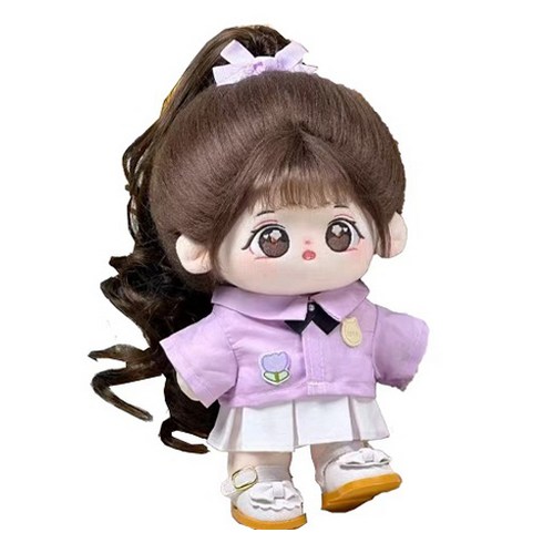 모카돌 솜인형옷 파스텔 튤립 스쿨룩, 1개, 퍼플, 20cm