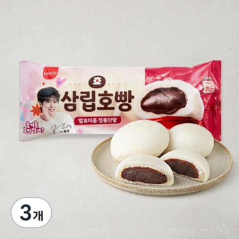 삼립 발효미종 정통단팥 호빵, 95g, 4개입, 3개