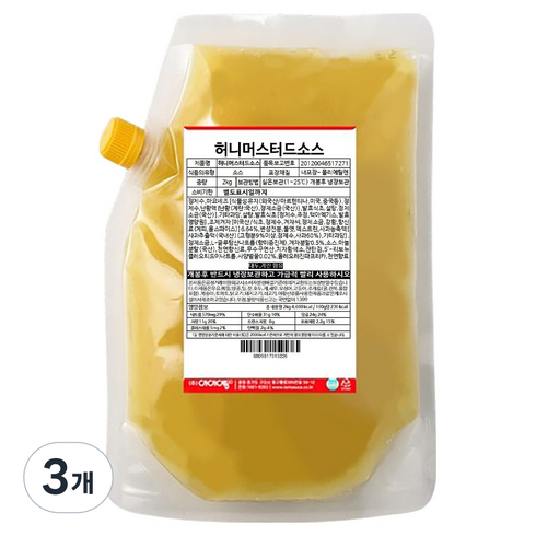 아이엠소스 허니머스터드소스, 2kg, 3개
