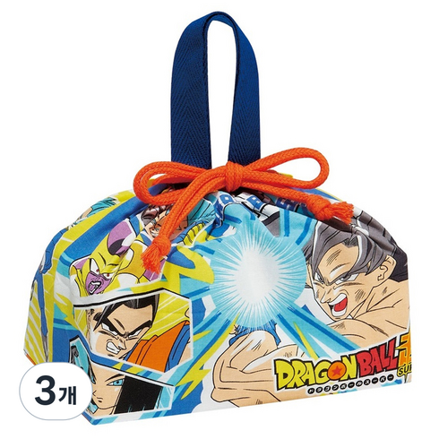 드래곤볼 KB7 런치파우치 드래곤볼, 3개, BLUE