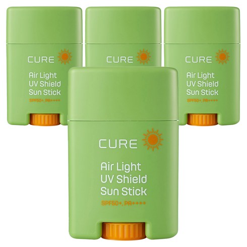 김정문알로에 큐어 에어라이트 UV 쉴드 선스틱 SPF50+ PA++++, 20g, 4개