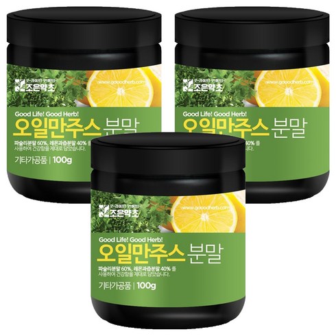 조은약초 오일만주스 분말, 3개, 100g
