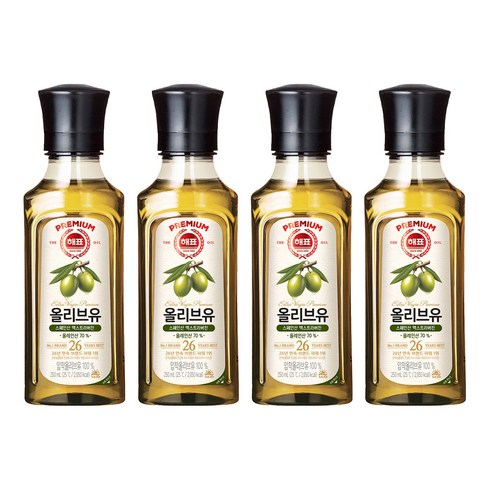 해표 압착 올리브유, 250ml, 4개