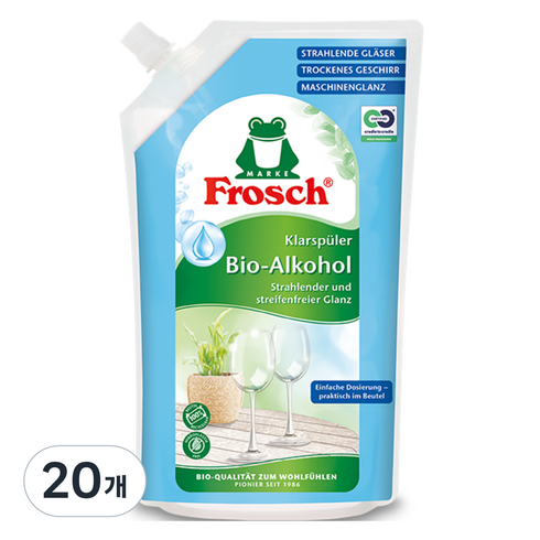 프로쉬 식기세척기 헹굼 보조용 린스 리필, 750ml, 20개