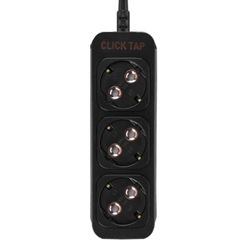 클릭탭 부엉이 일반형 소화패치 3구, 1.5m, 블랙, 1개