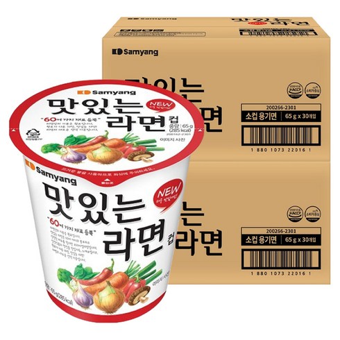 삼양 맛있는라면 컵라면 소컵 65g, 60개