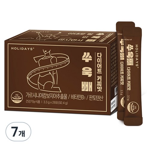 홀리데이즈 쑤욱빼 다이어트 커피맛 28포, 92.4g, 7개
