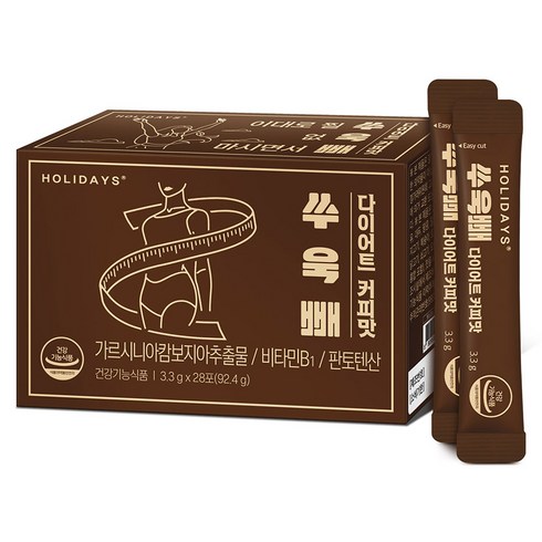 홀리데이즈 쑤욱빼 다이어트 커피맛 28포, 92.4g, 1개