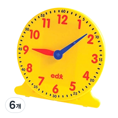 이디엑스에듀케이션 학습용 모형시계 12시간 학생용 지름 11cm, 6개