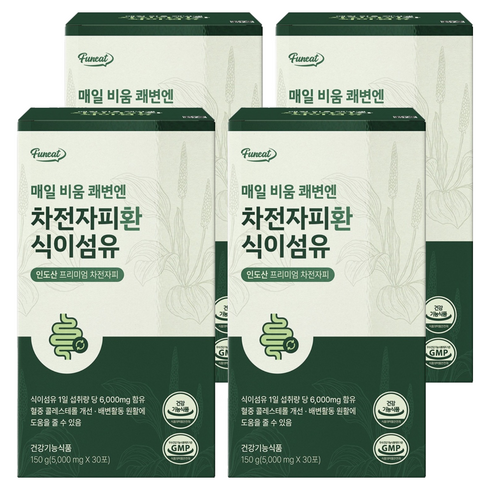퍼니트 매일 비움 쾌변엔 차전자피환 식이섬유 30p, 150g, 4개