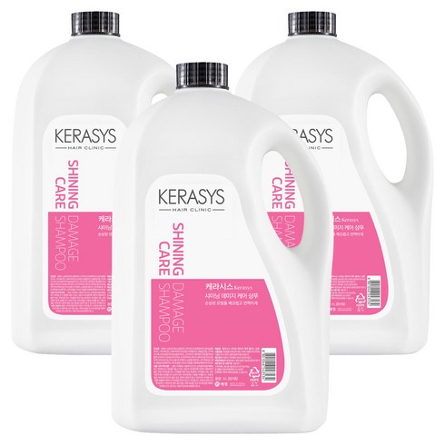 케라시스 샤이닝 데미지 케어 플러스 샴푸, 4L, 3개