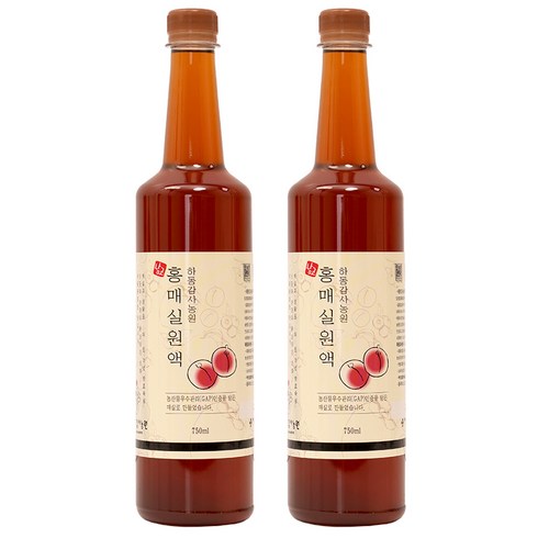 하동감사농원 홍매실원액, 750ml, 2개
