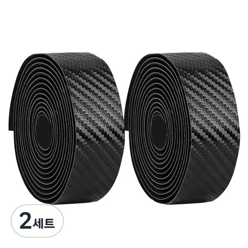 BTR 바테잎 핸들바 그립 테이프 원톤 세트, 블랙, 2세트