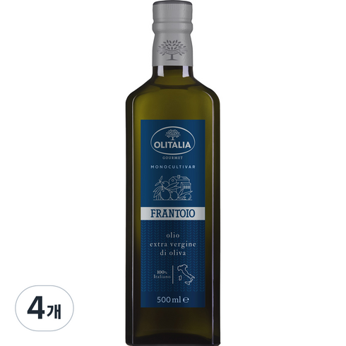 올리타리아 프란토이오 올리브 오일, 500ml, 4개