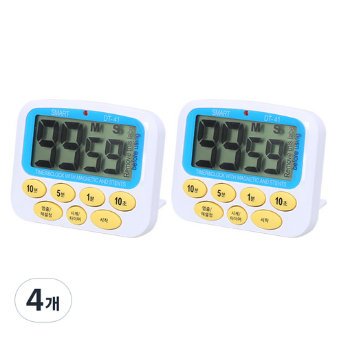 스마트 타이머 DT-41, 혼합색상, 4개