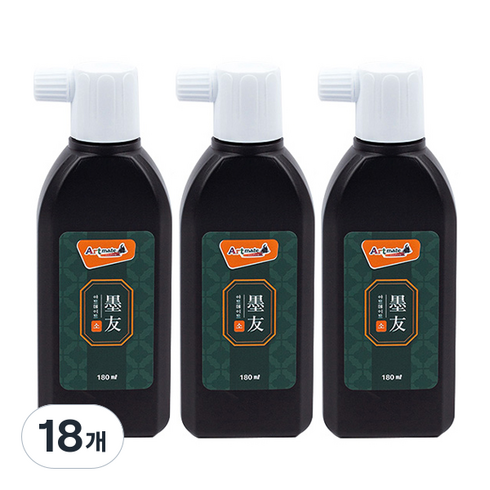 아트메이트 묵우 먹물 소, 180ml, 18개